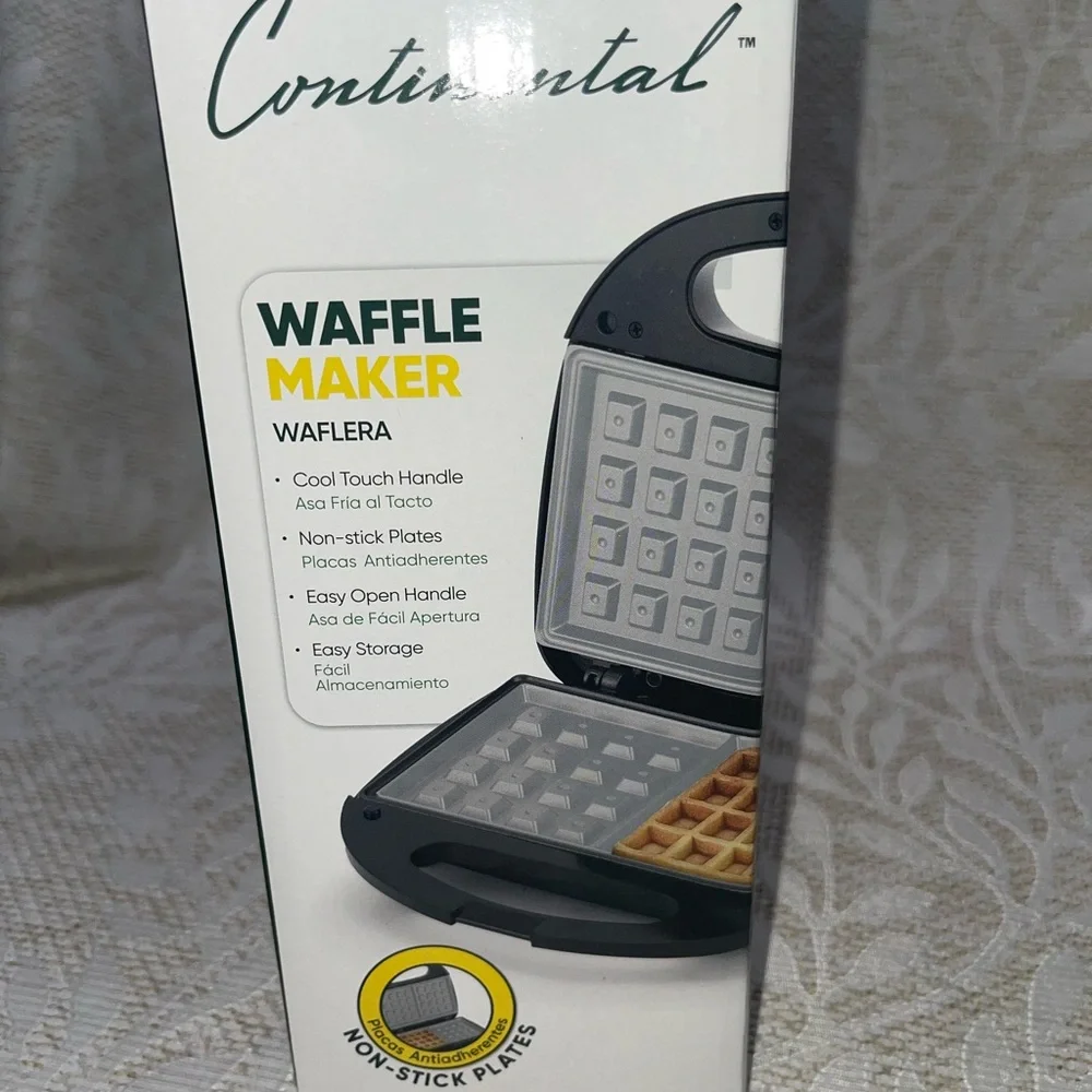 Continental Waffle Maker with Non-Stick Plates